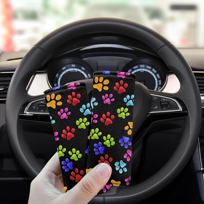 BIGCARJOB Store Cute Paw Luggage Handle Wrap for Suitcase,Set 2 Pcs Cartoon Paw Print Travel Accessories for Women Girls Personalized Luggage Handles Wrap Grips No-Slip Door Handle Protector Covers - Image 5
